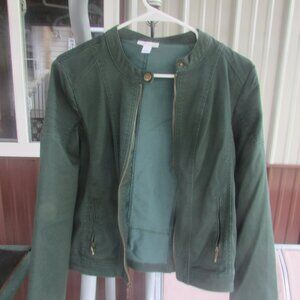 Hunter green cotton jacket. 8-10